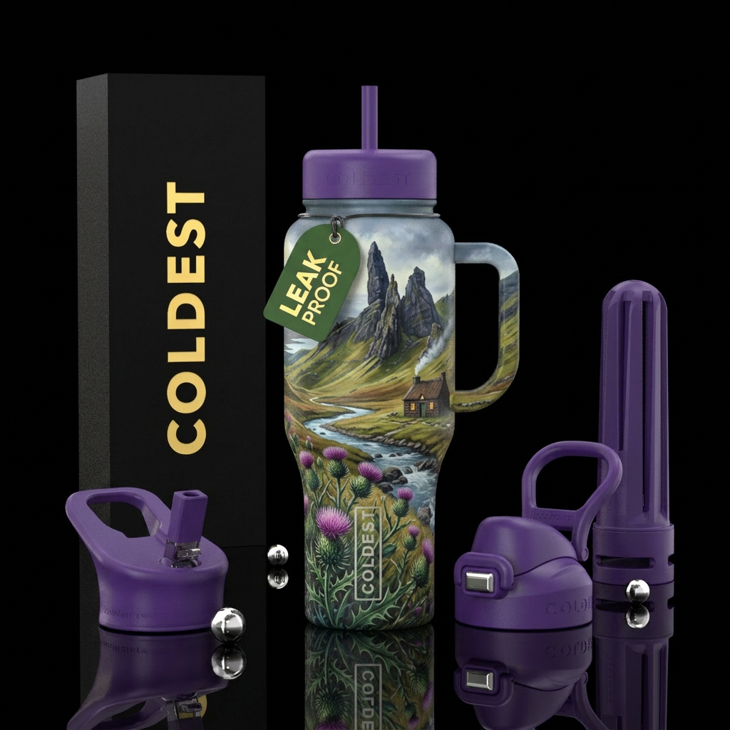 The Highlands water bottle design