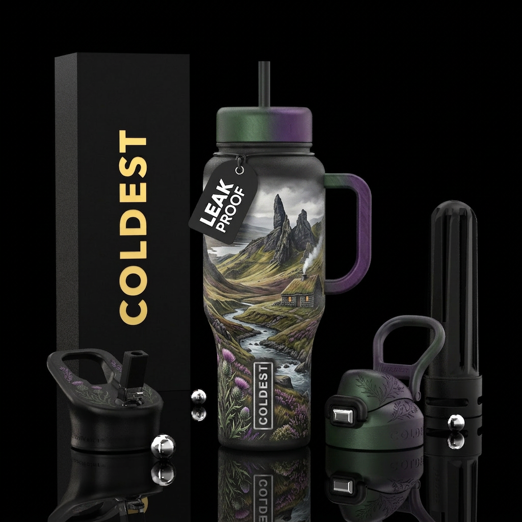 The Old man of Storr water bottle design