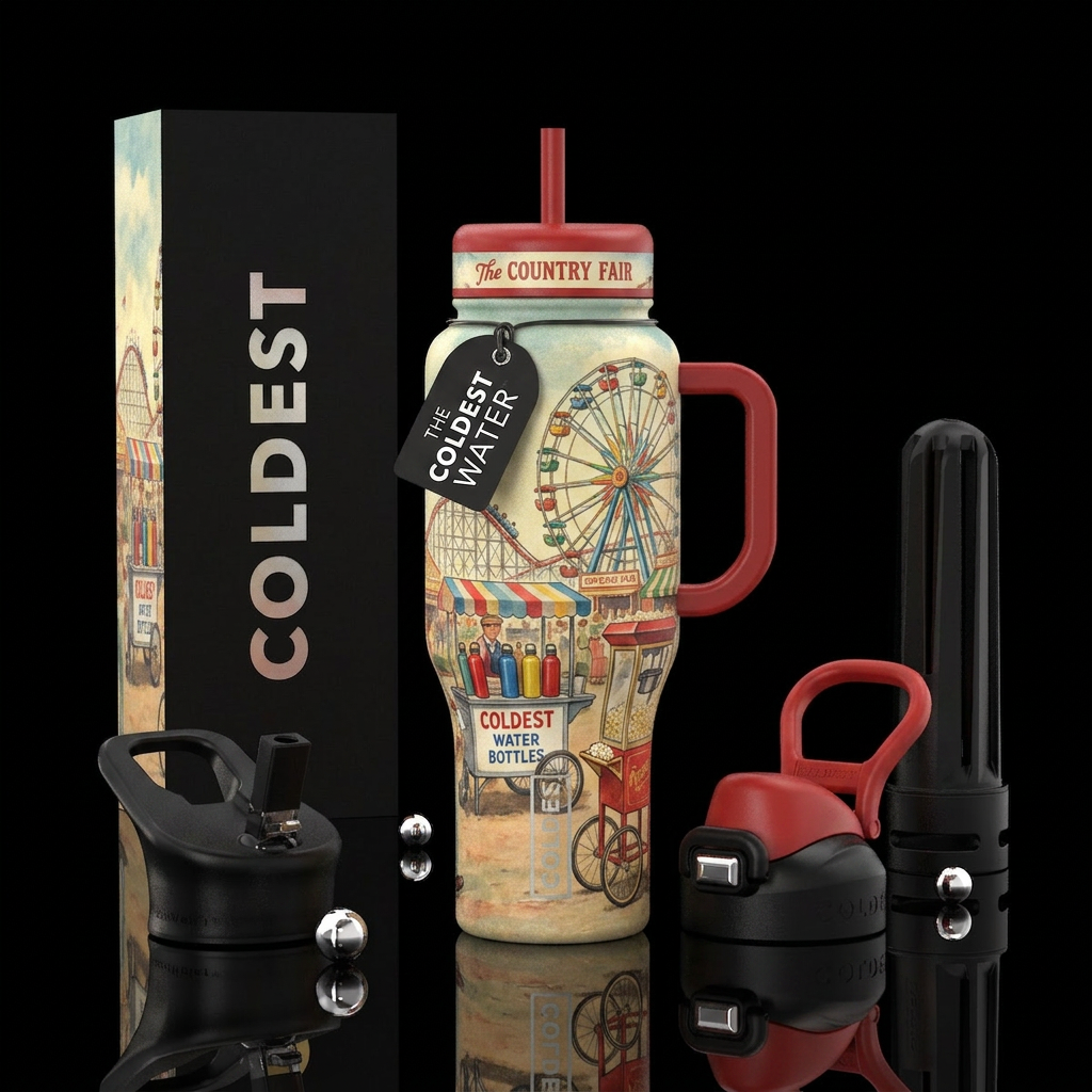 The Country Fair water bottle design