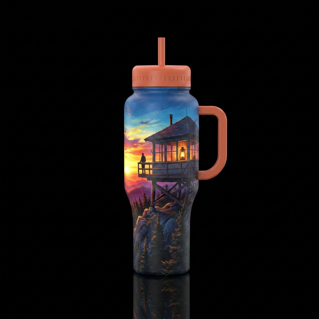 The Lookout. water bottle design