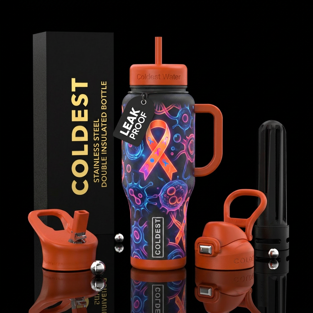 glowie Luekemia water bottle design