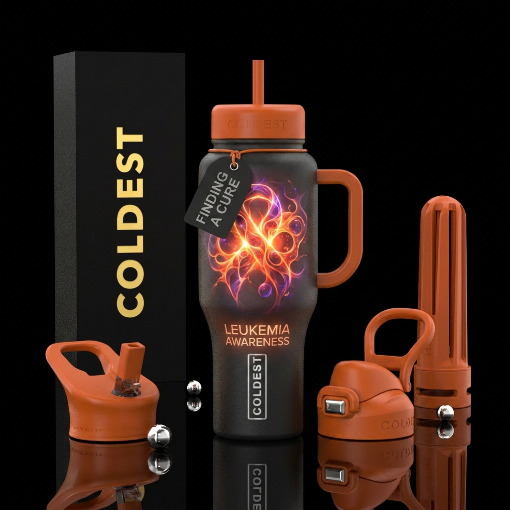 glowie Luekemia water bottle design