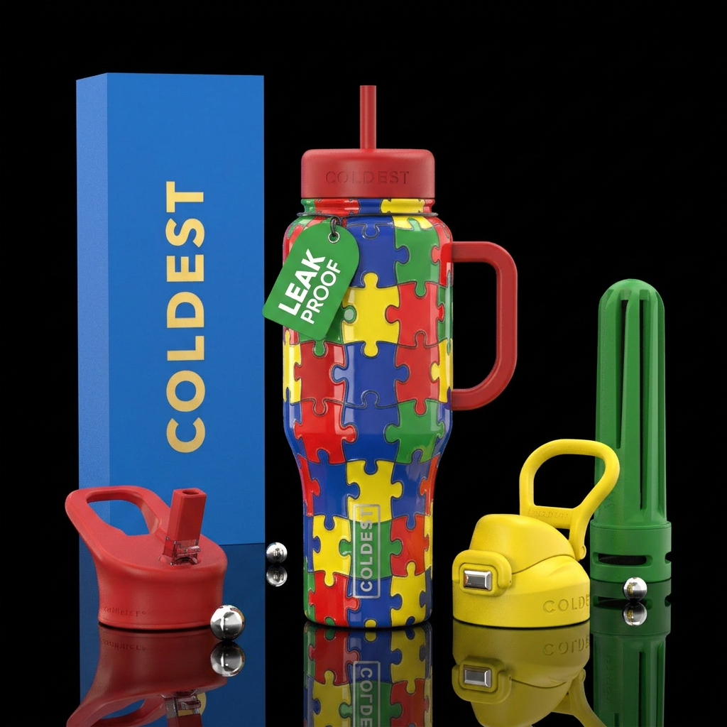 Autism bottle water bottle design