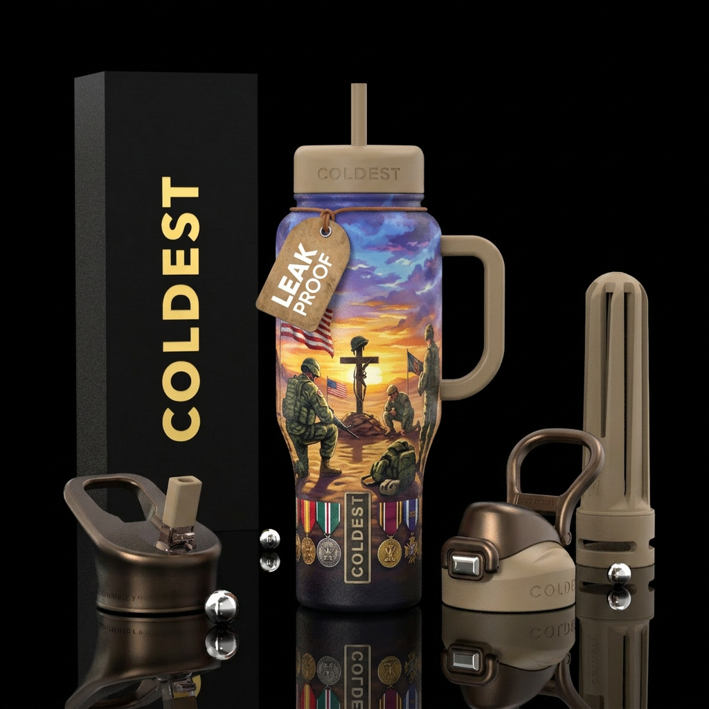 Fallen solider cup water bottle design