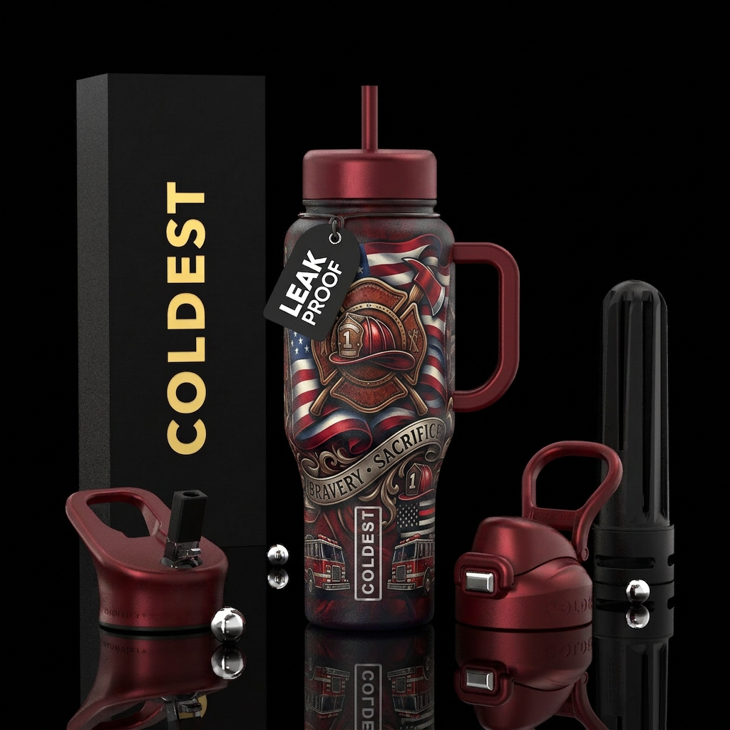 Fallen firefighter water bottle design