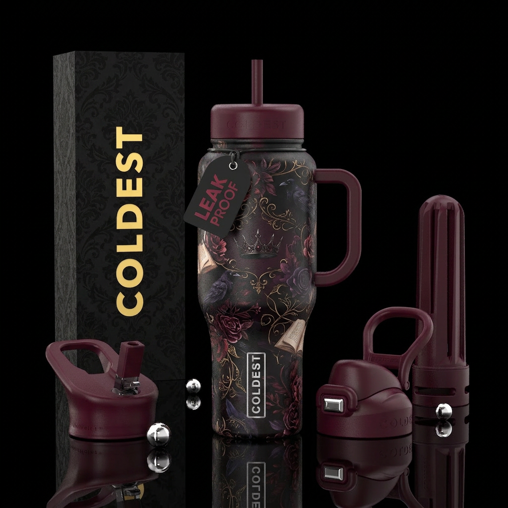 Dark romance booktok water bottle design