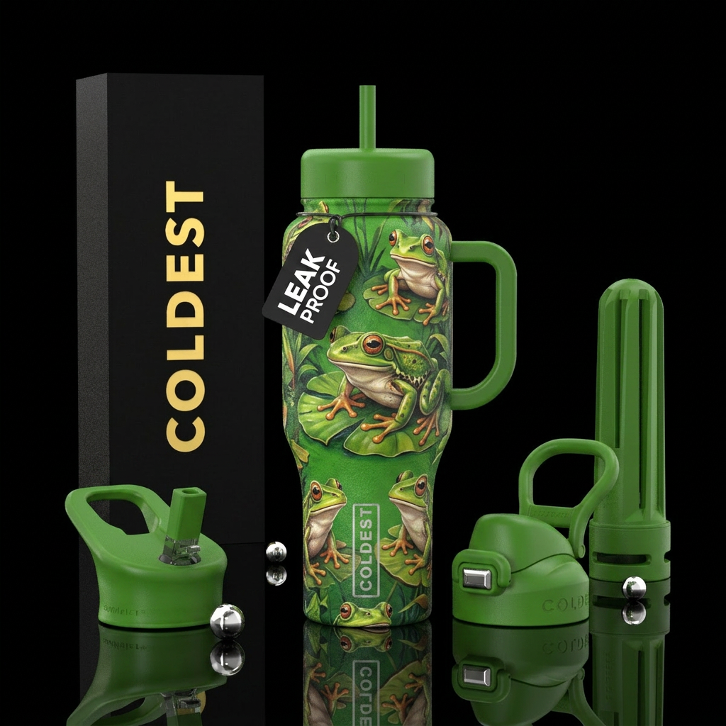 Frog water bottle design