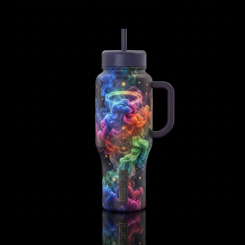 Holy smokes water bottle design