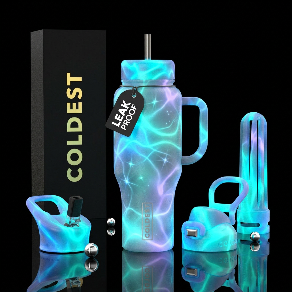 bioluminescent water bottle design