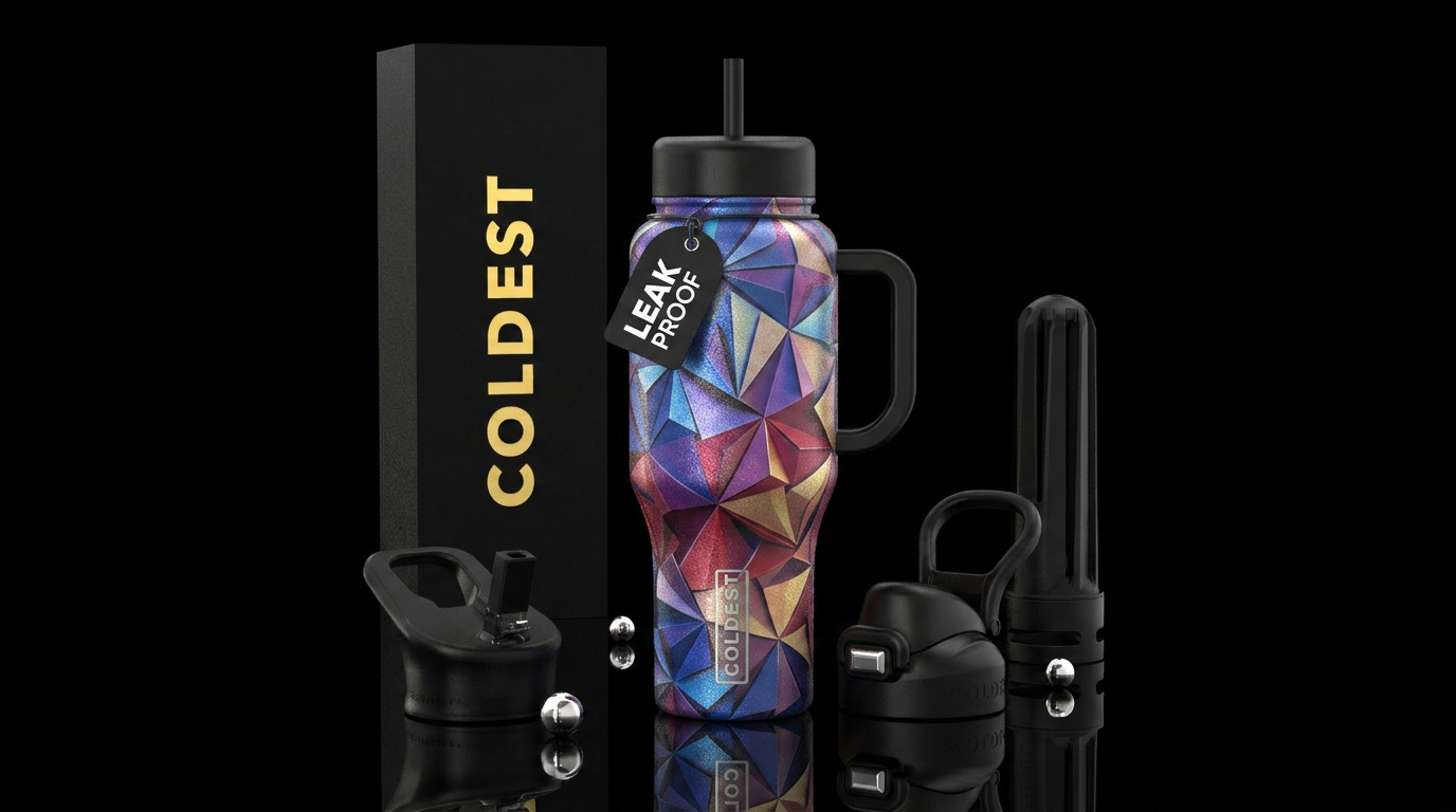 origami,, shimmer water bottle design