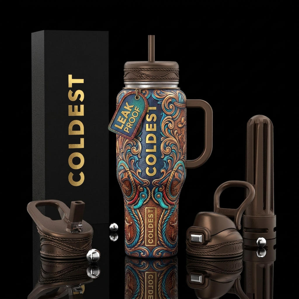 rodeo, extravagant water bottle design