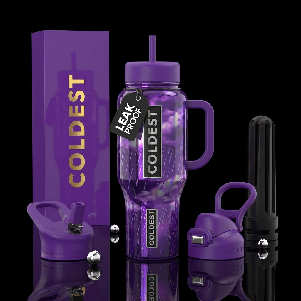 Purple Rain water bottle design
