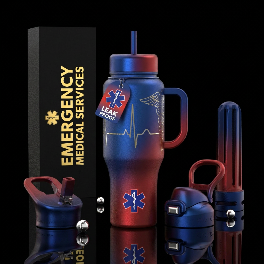 Emergency Medical Services water bottle design