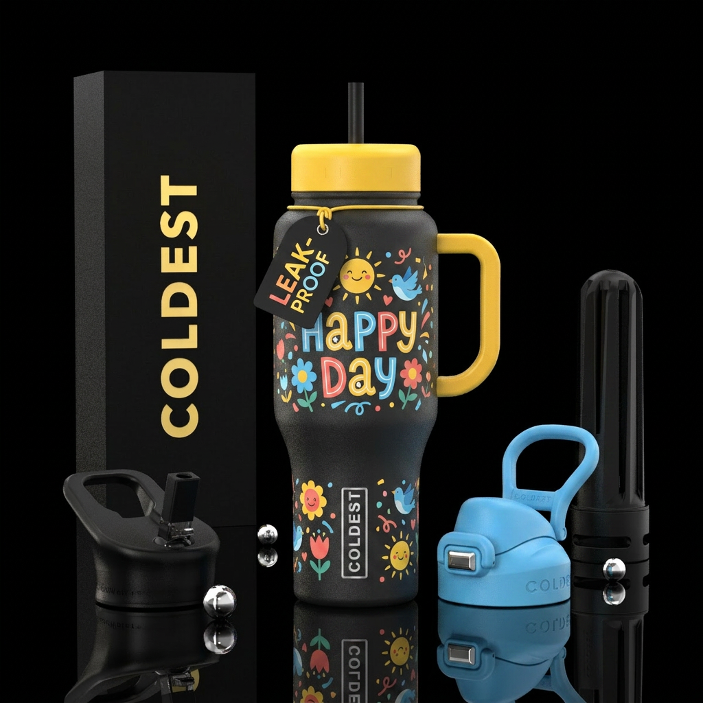 Happy Day water bottle design
