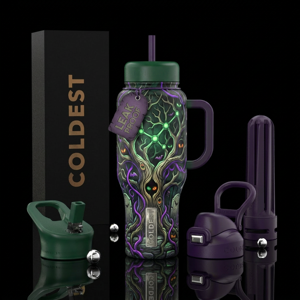 Haunted Hollows water bottle design