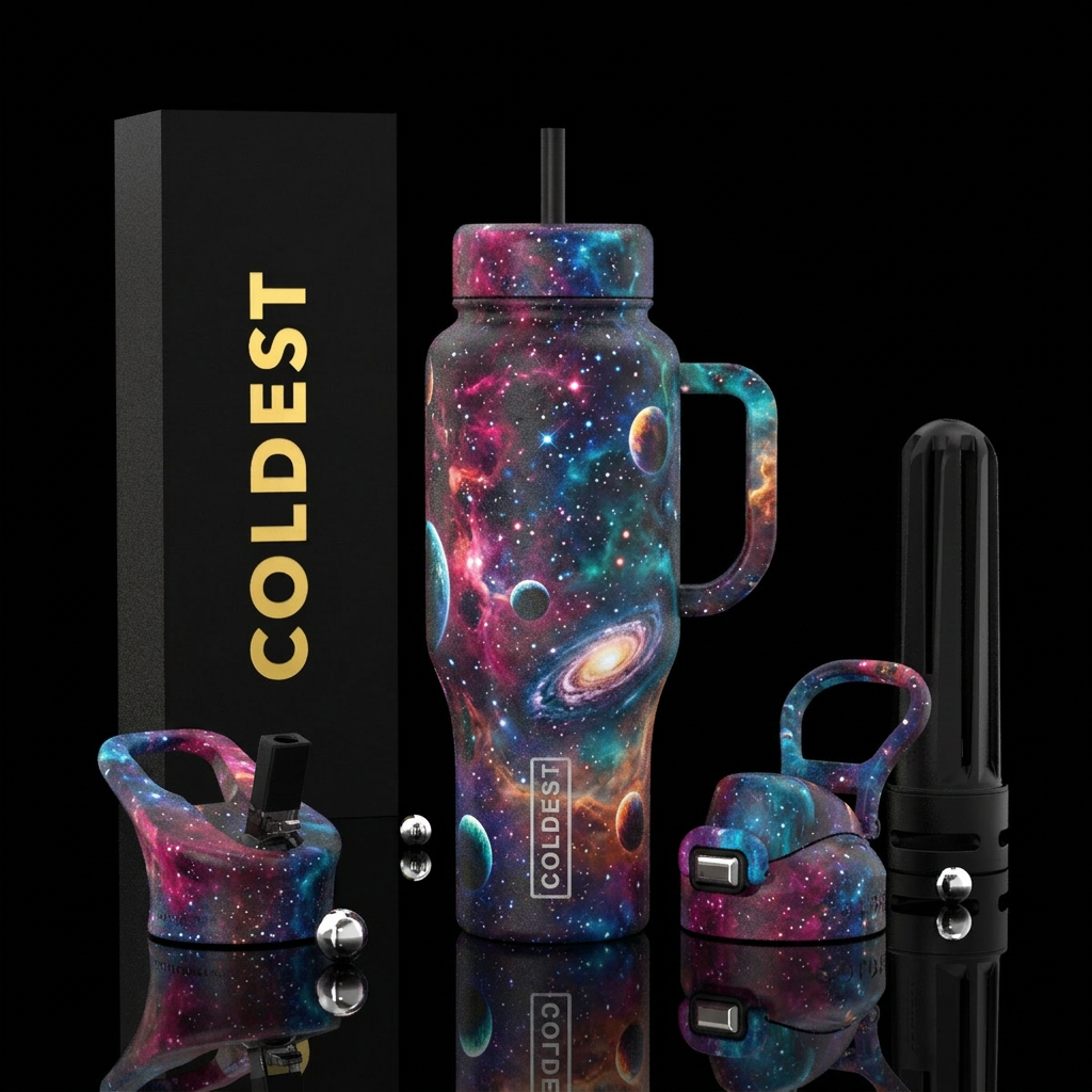 Explore the cosmos water bottle design