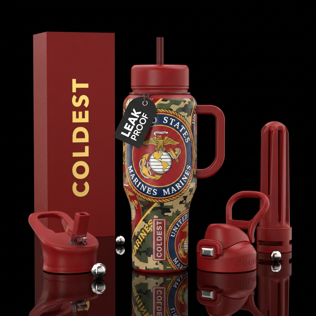 United States Marines water bottle design