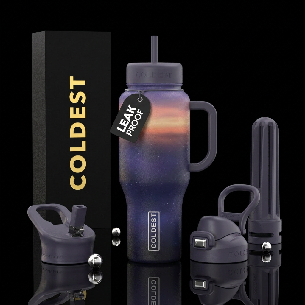 Darkness before the dawn water bottle design