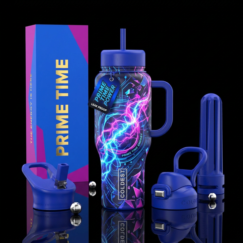 Prime time energy water bottle design
