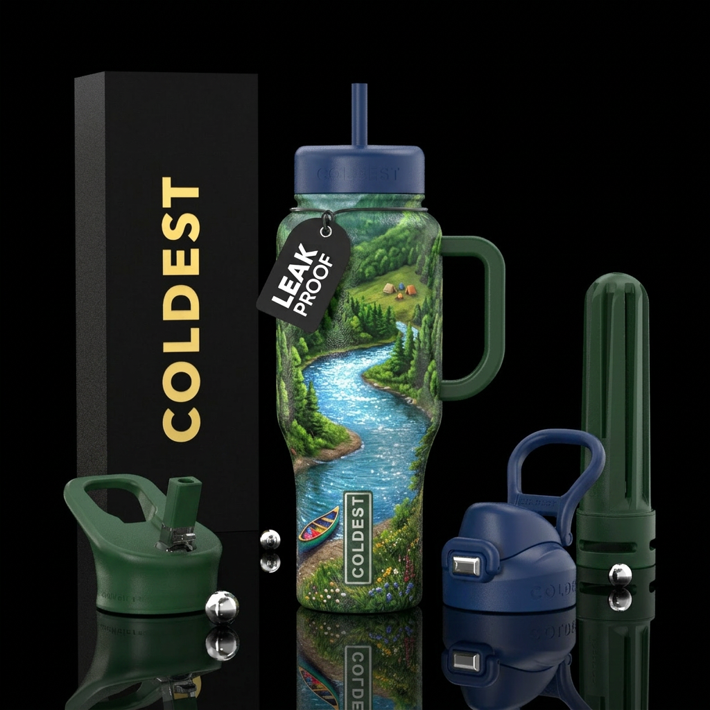 just around the river bend water bottle design
