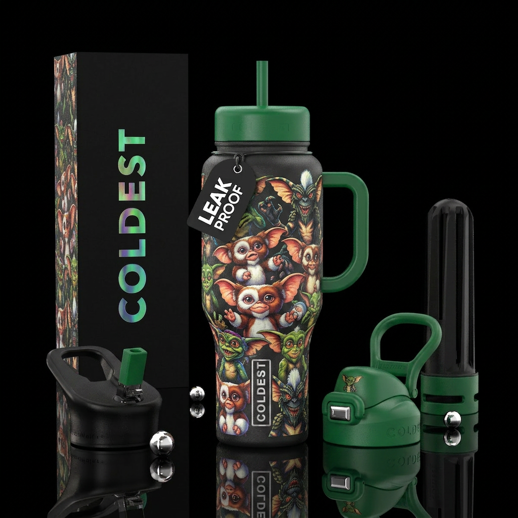 Gremlins water bottle design