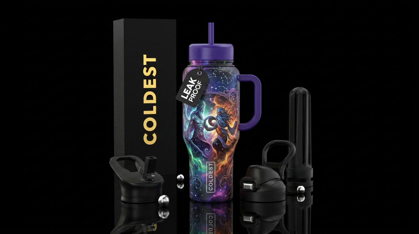 space gods water bottle design