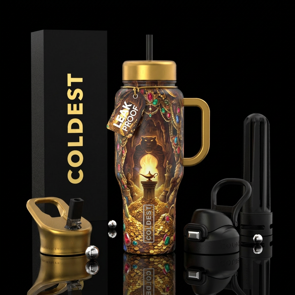 Cave of wonders water bottle design