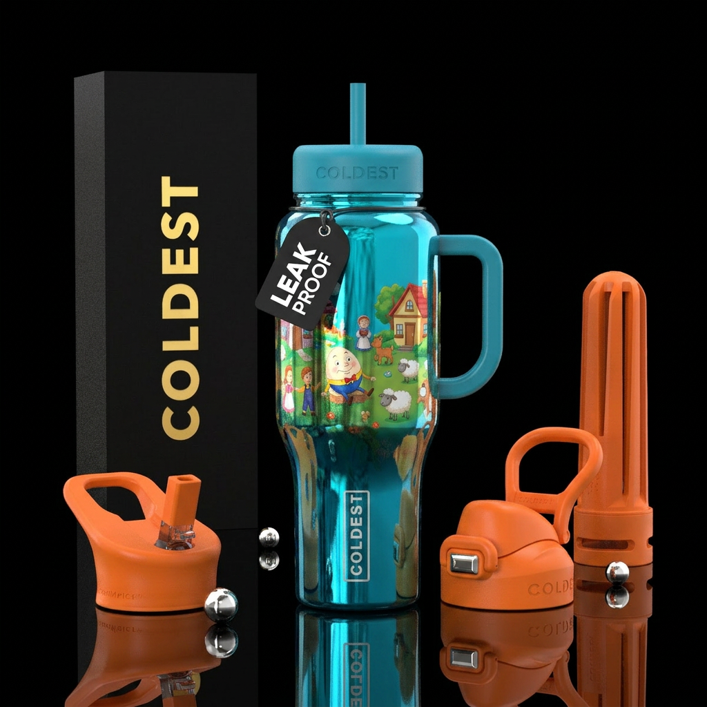 Nursery rhymes water bottle design