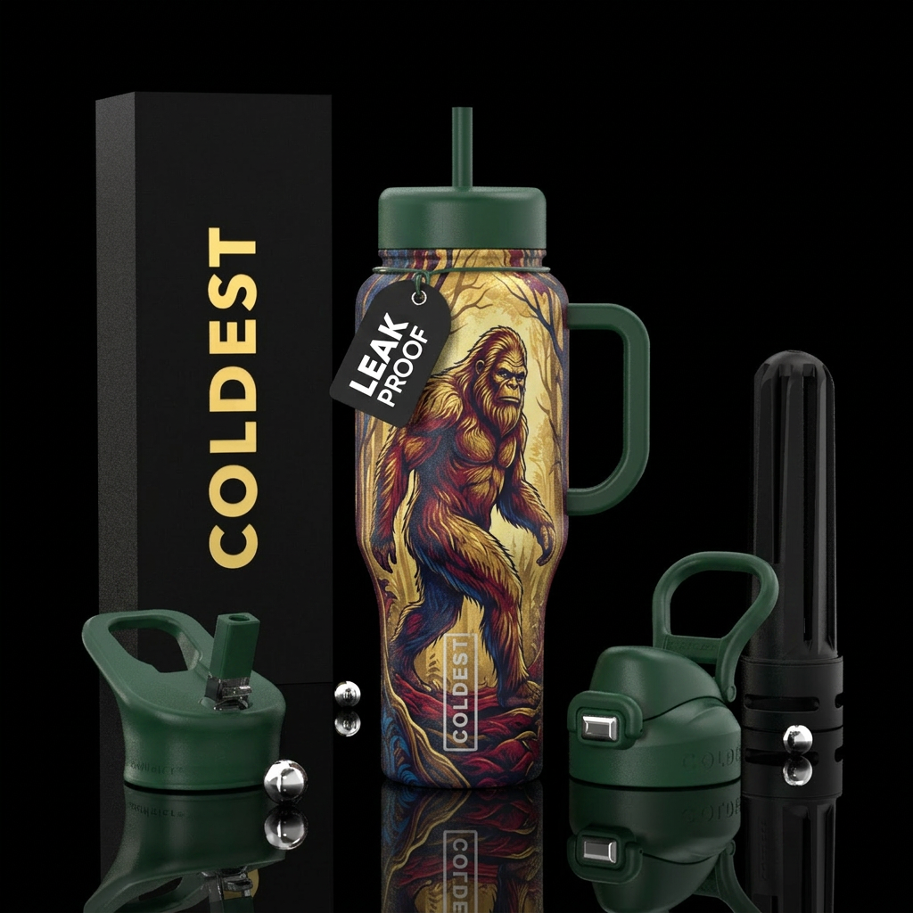 Sasquatch water bottle design