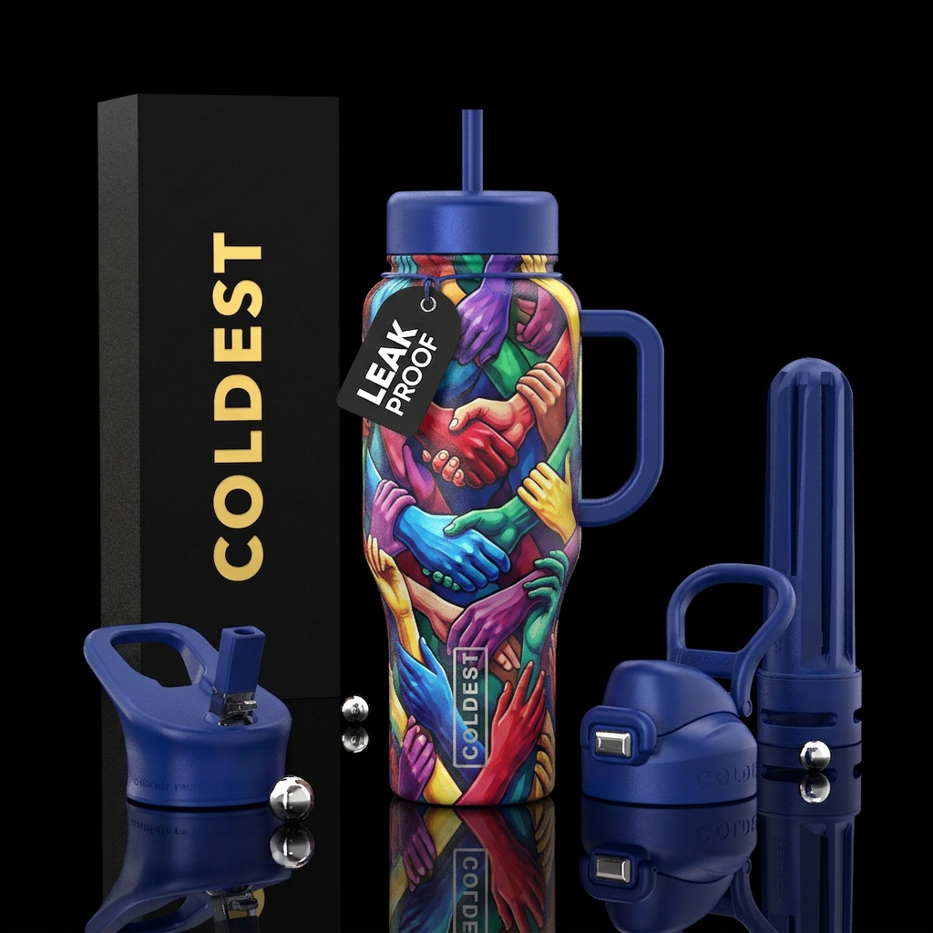 Helping hands water bottle design