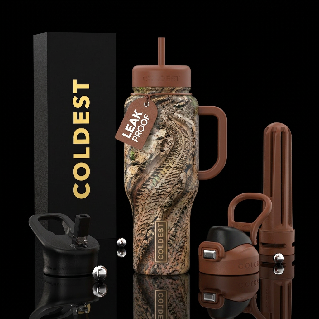 Mud tracks water bottle design