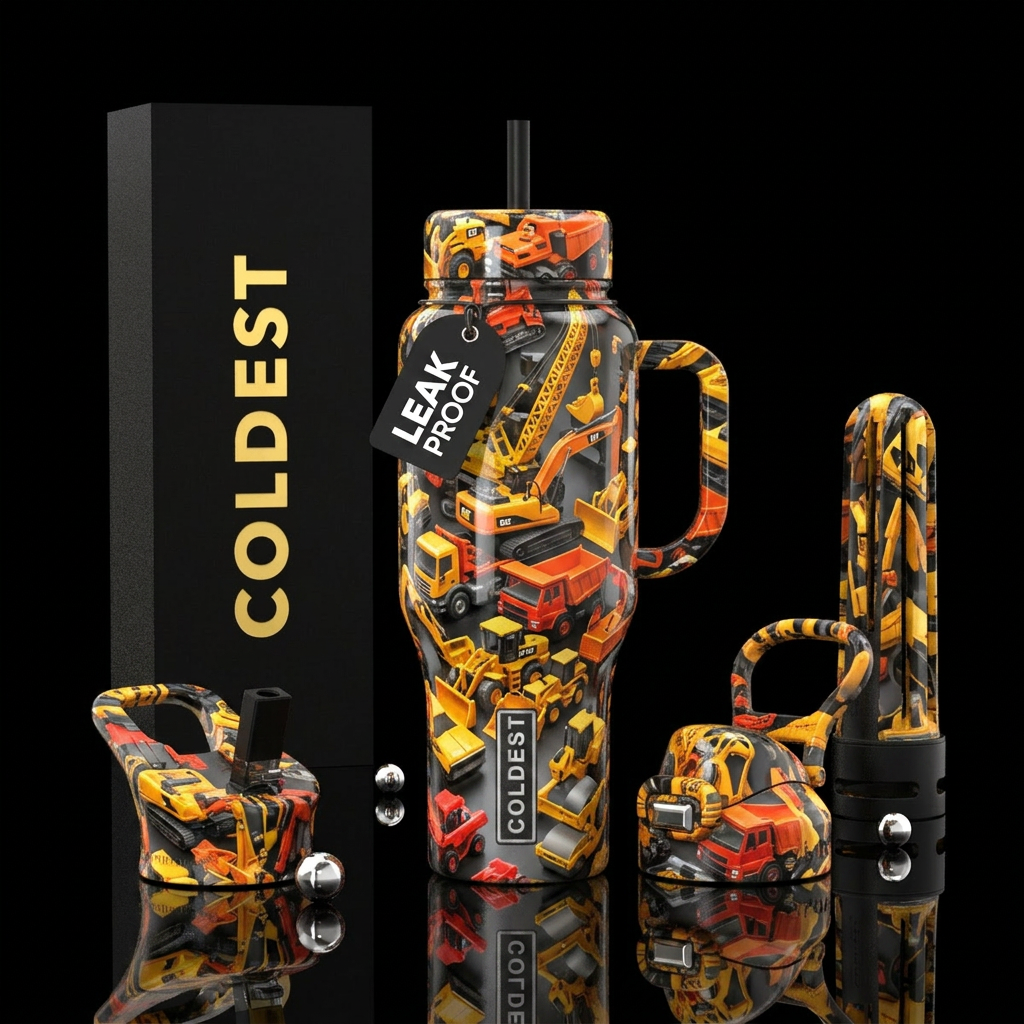 Construction equipment water bottle design