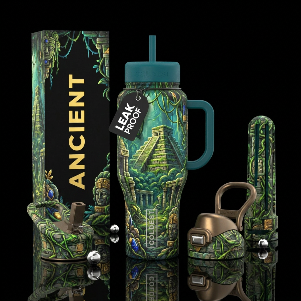 lost civilization water bottle design
