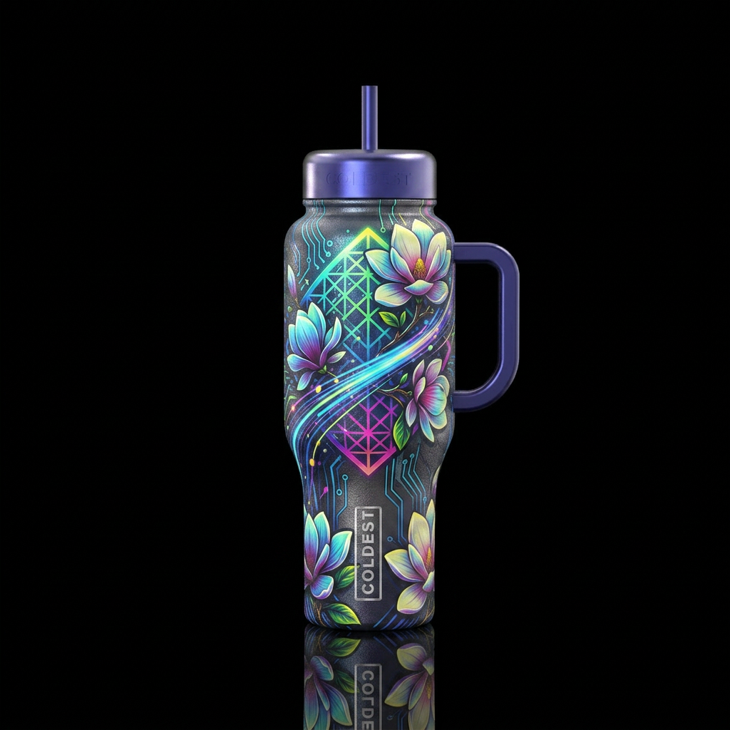 magnolia, techno water bottle design