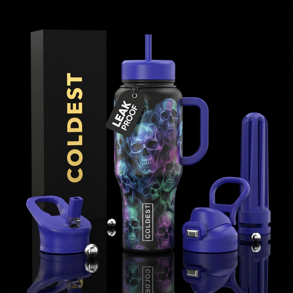 Phantom skulls water bottle design