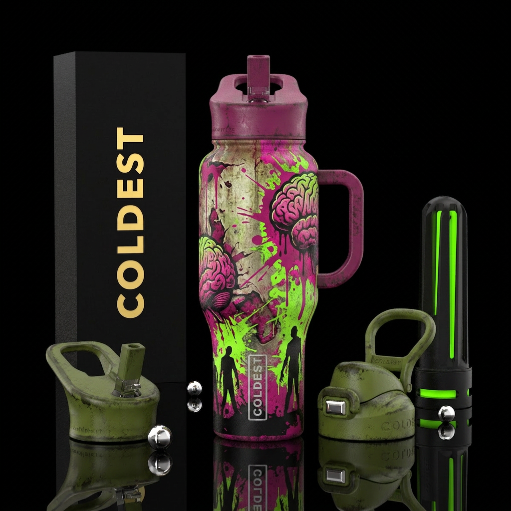 Zombie apocalypse water bottle design