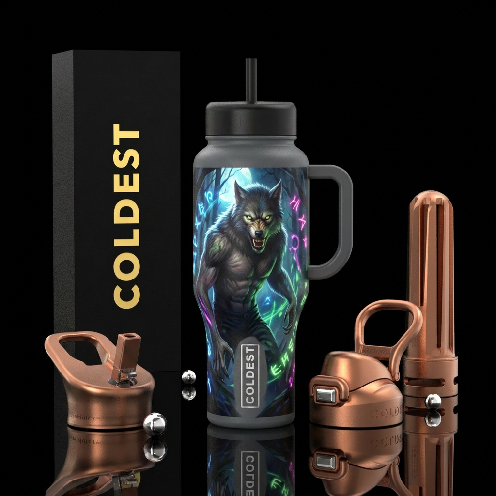 Teen werewolf water bottle design