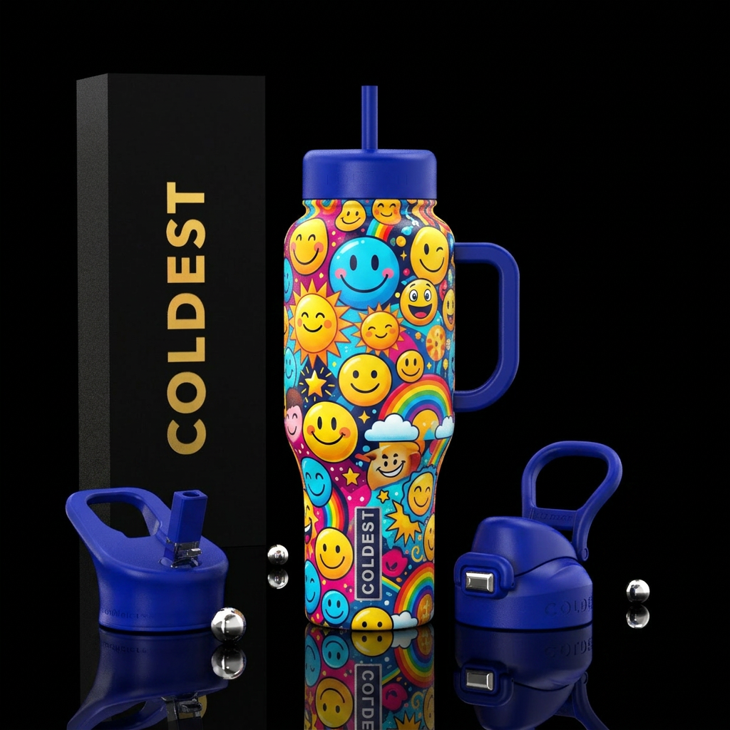 dark mood, happy mood water bottle design