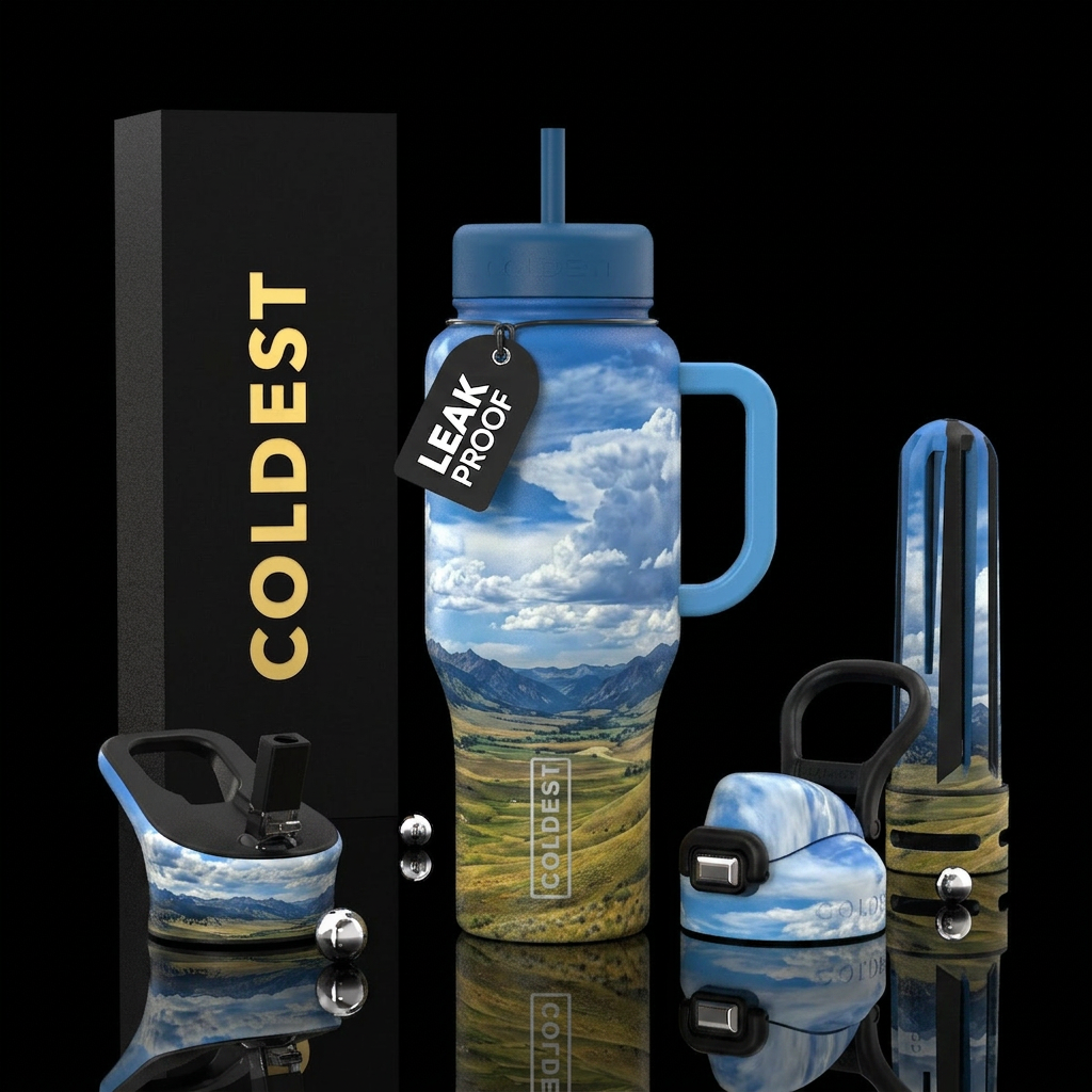 Big sky country water bottle design