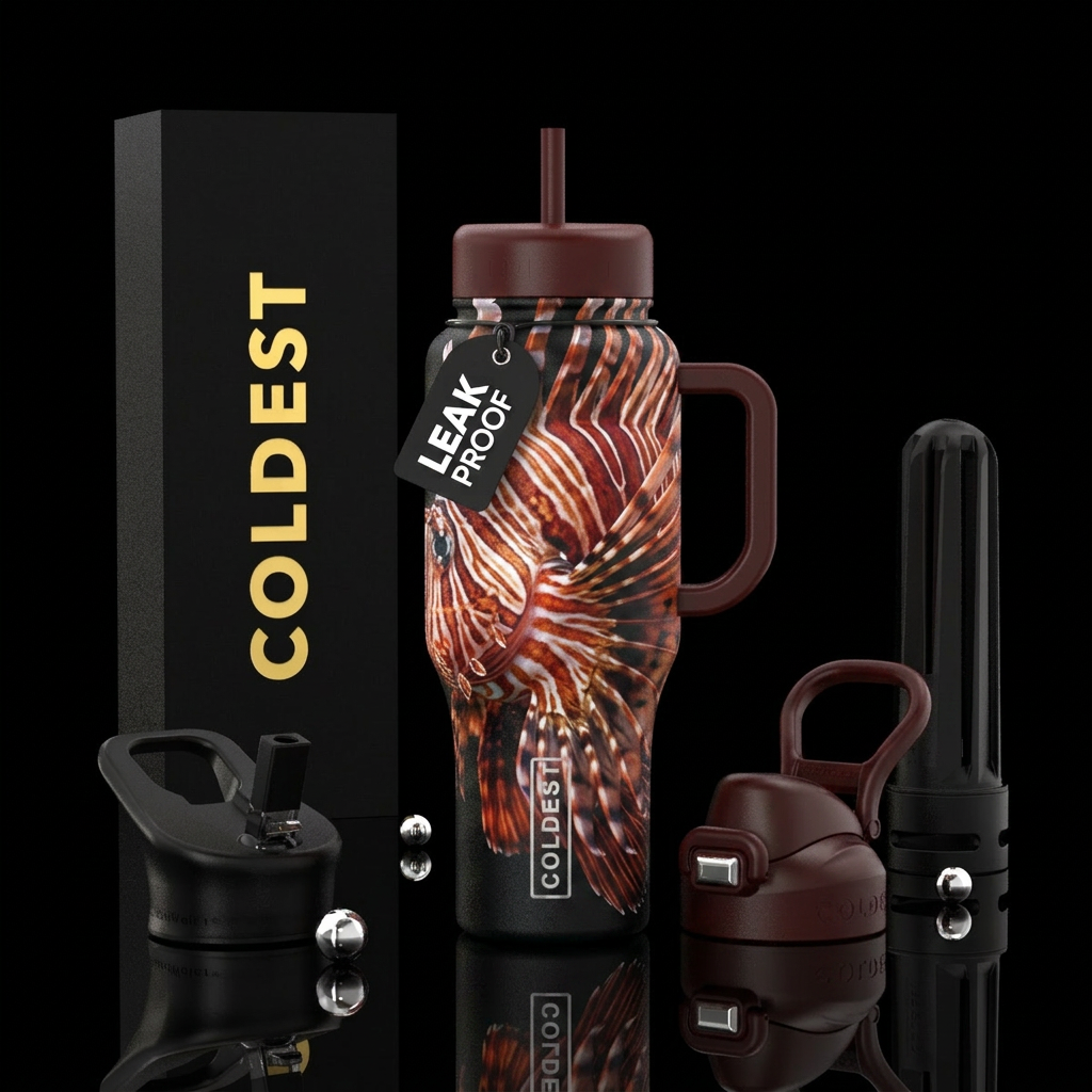 Lion fish water bottle design