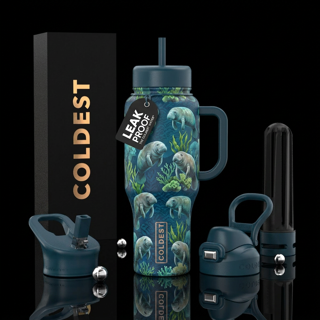 Sea cows water bottle design