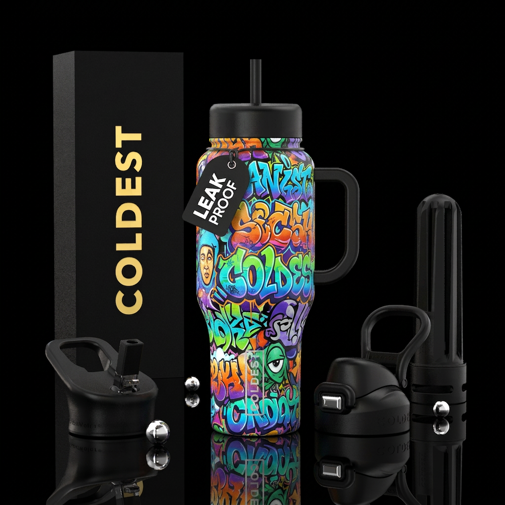 street art water bottle design