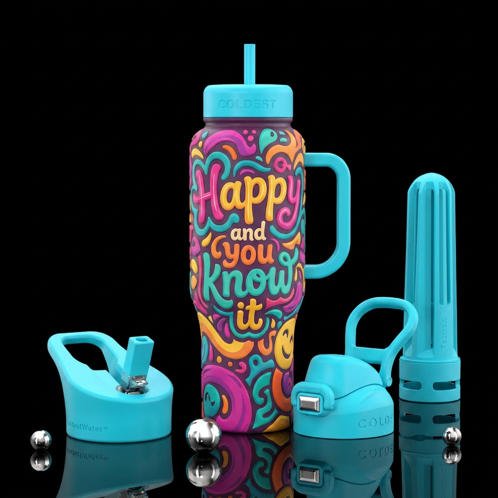 Happy and you know it water bottle design