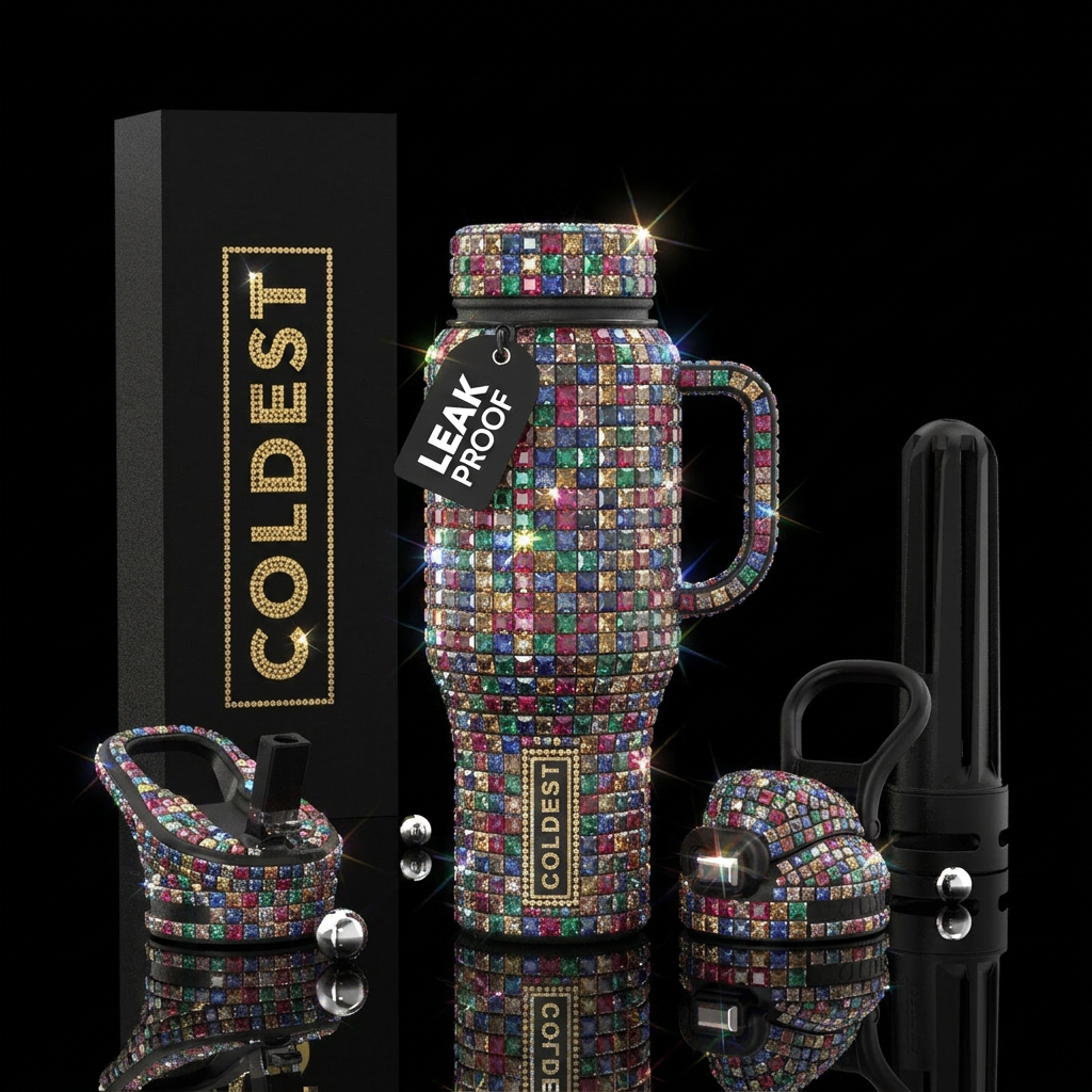 Princess Cut Sparkling water bottle design