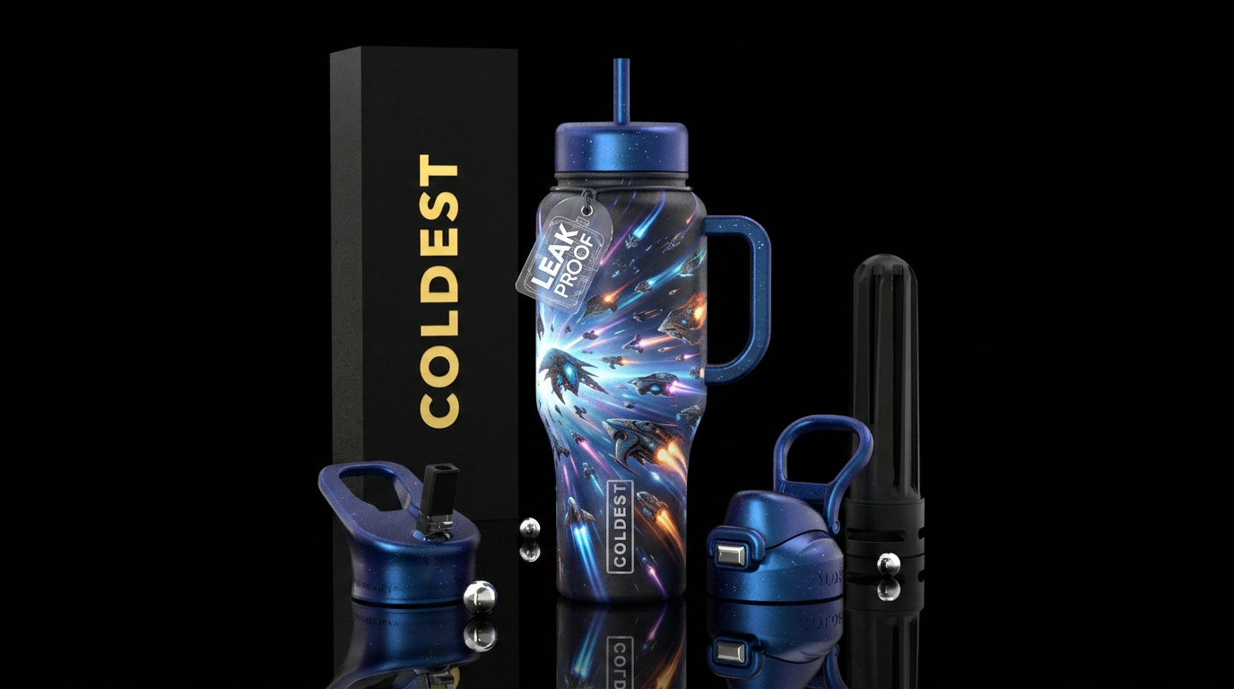 Alien Armada coming out of lightspeed water bottle design