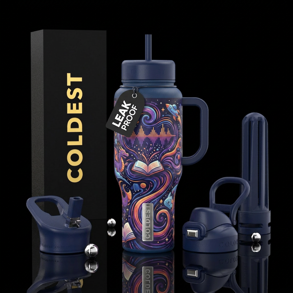Audio book Imagination water bottle design