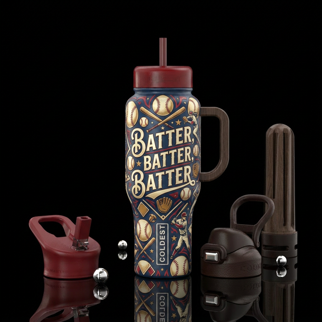 Batter, Batter, Batter Baseball water bottle design