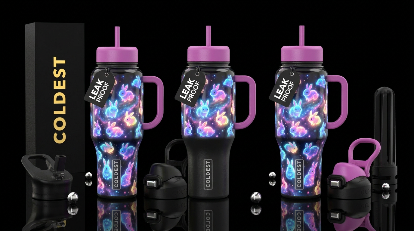 Glowie Baby Bunnies water bottle design