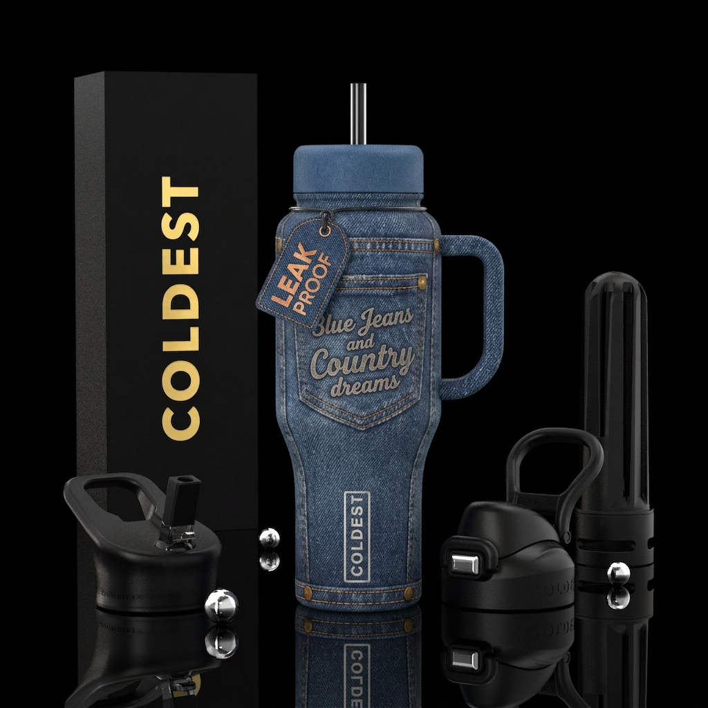 Blue Jeans and Country dreams water bottle design