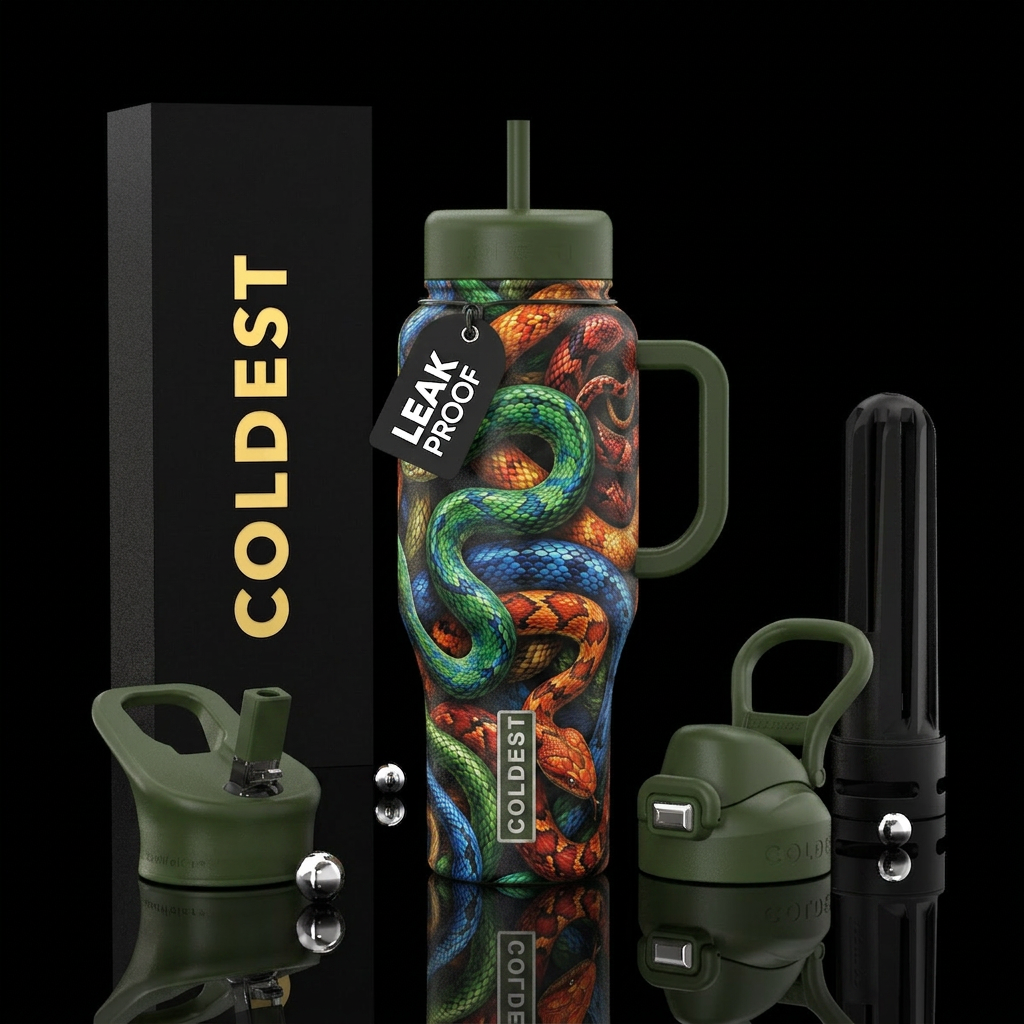 Slithering Snakes smash up. water bottle design